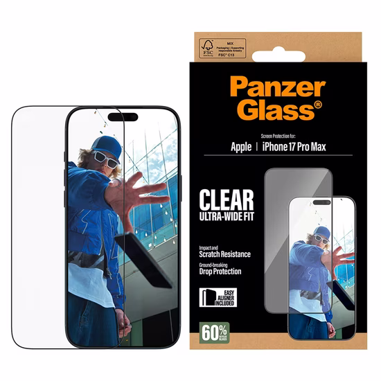 Tvrzené sklo PanzerGlass s instalačním rámečkem Apple iPhone 17 Pro Max