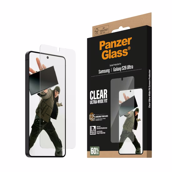 Tvrzené sklo PanzerGlass Samsung Galaxy S26 Ultra s instalačním rámečkem