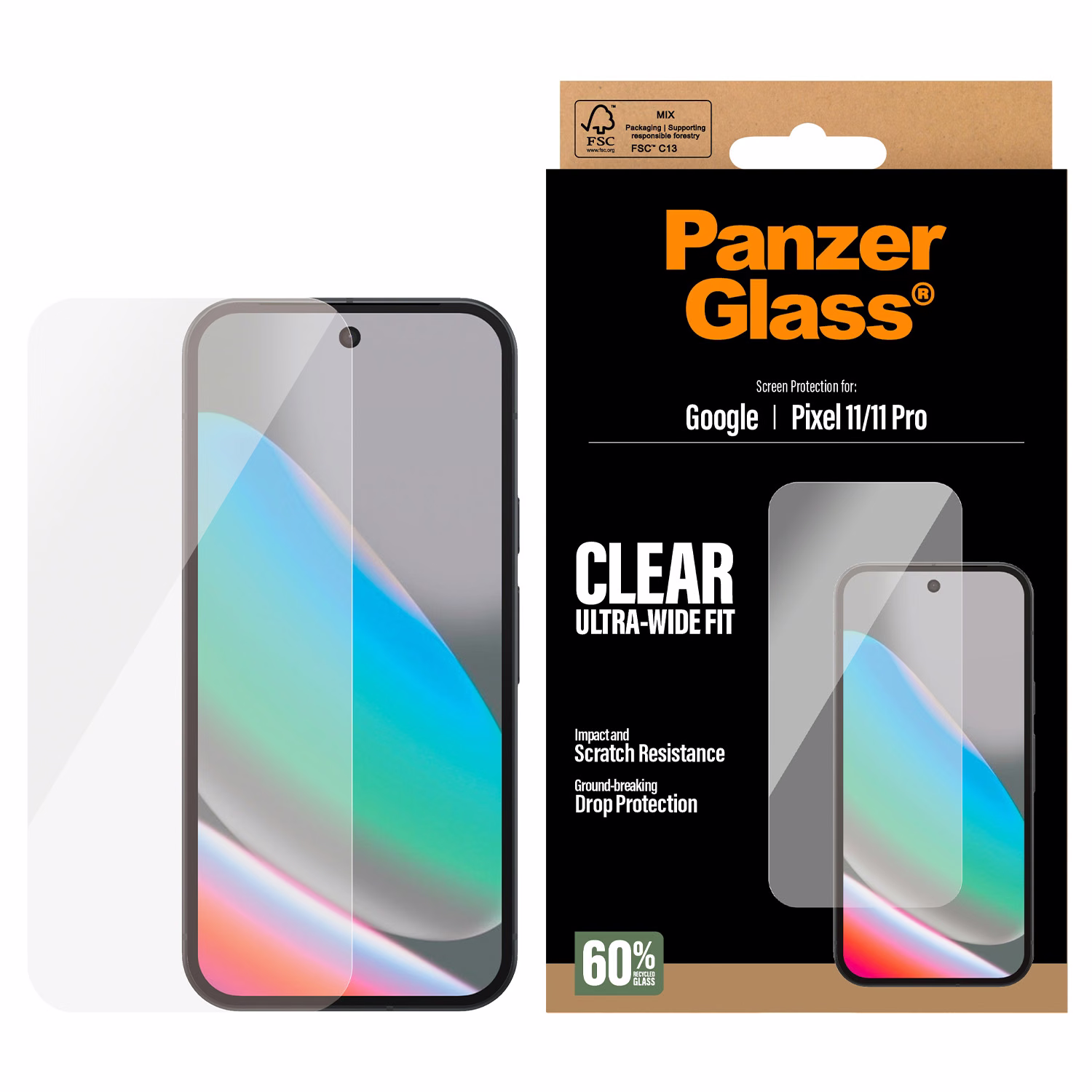 Tvrzené sklo PanzerGlass Google Pixel 11/11 Pro