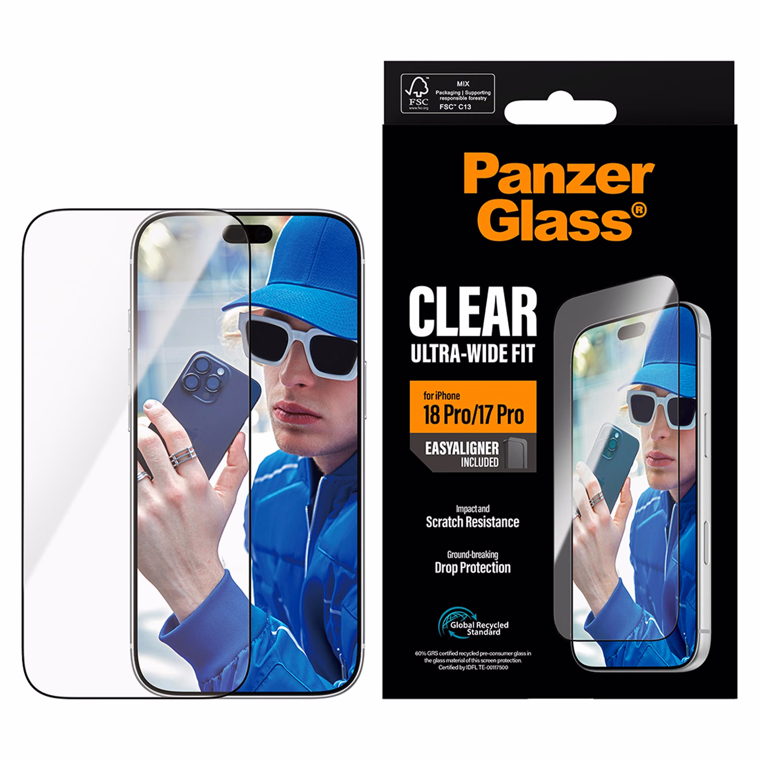 Tvrzené sklo PanzerGlass Apple iPhone 18 Pro/17 Pro s instalačním rámečkem