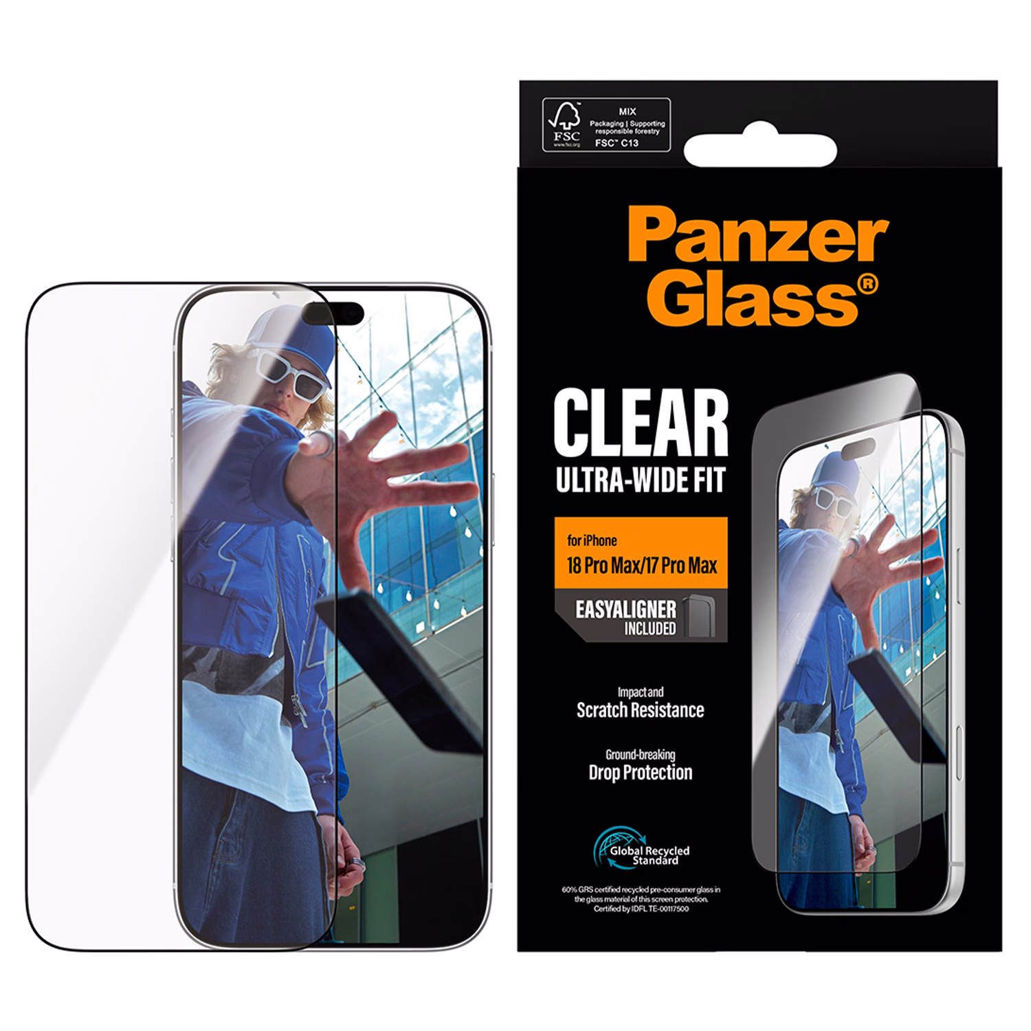 Tvrzené sklo PanzerGlass s instalačním rámečkem Apple iPhone 18 Pro Max/17 Pro Max